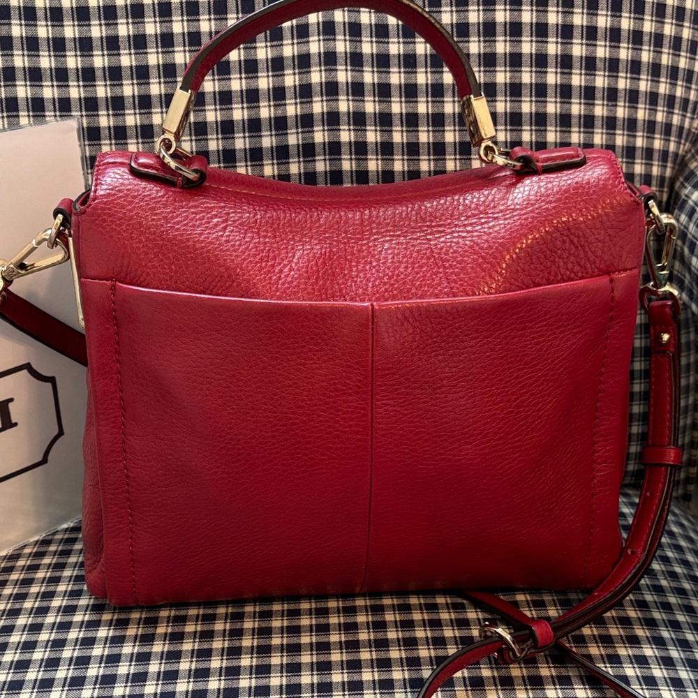Coach Madison Sadie red top handle satchel - Picture 5 of 12